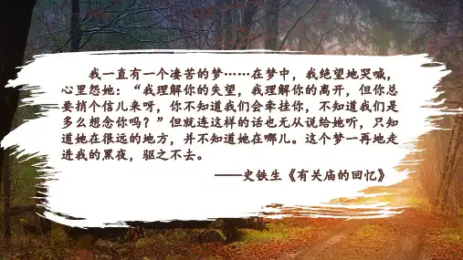 第5课《秋天的怀念》课件(24张PPT) 部编版语文七年级上册