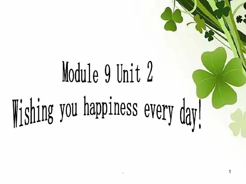 外研版小学英语(三年级起点)六年级下册Module 9 Unit 2 Wishing you happiness every day! 课件2