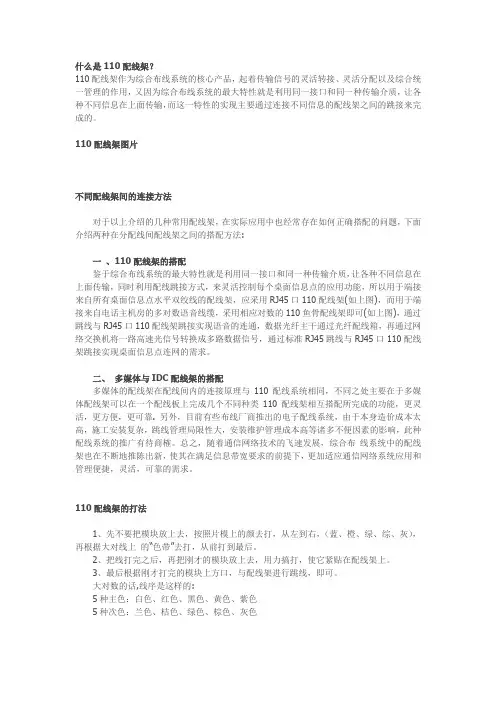 110配线架打法