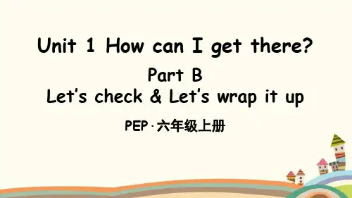 PEP人教版六年级上册英语第一单元Unit 1 集体备课教学课件PPT Unit 1 Part B 第6课时