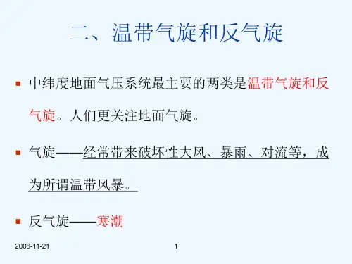 温带气旋与反气旋