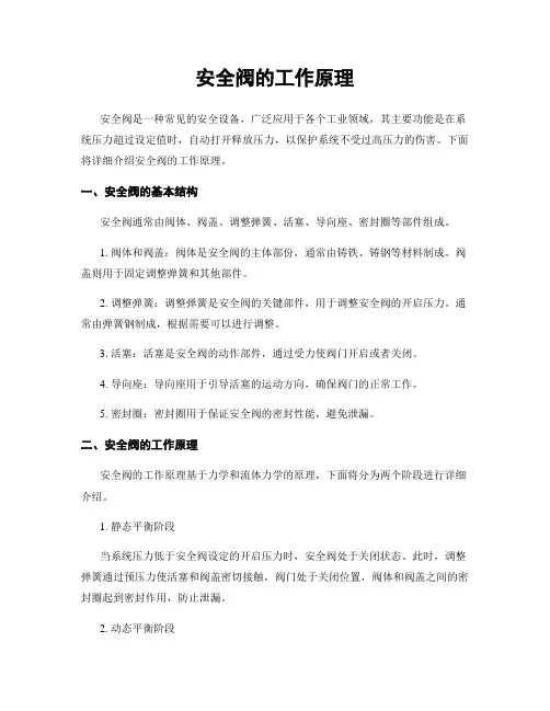 安全阀的工作原理