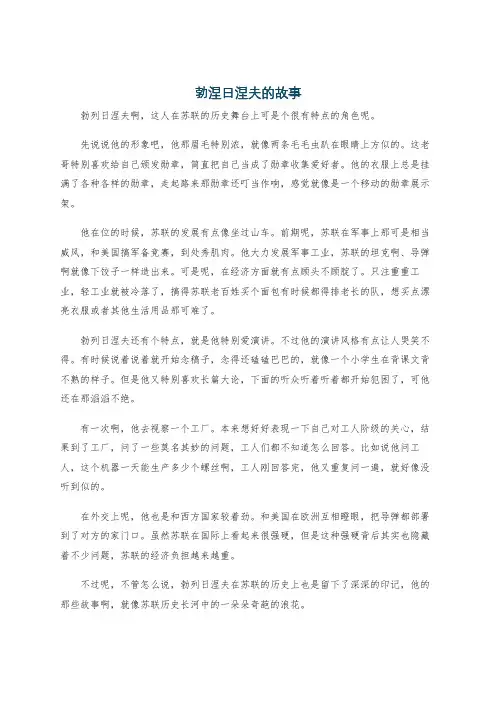 勃涅日涅夫的故事