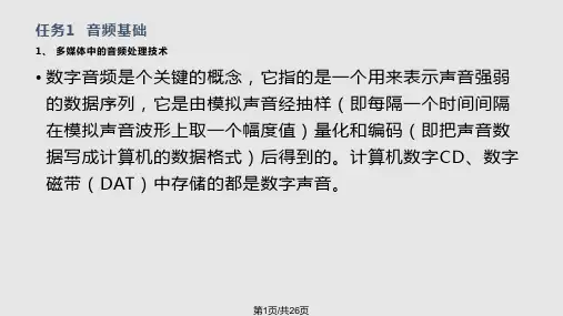 声音素材的采集与编辑资料PPT课件