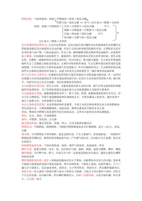 防火防爆复习资料总结