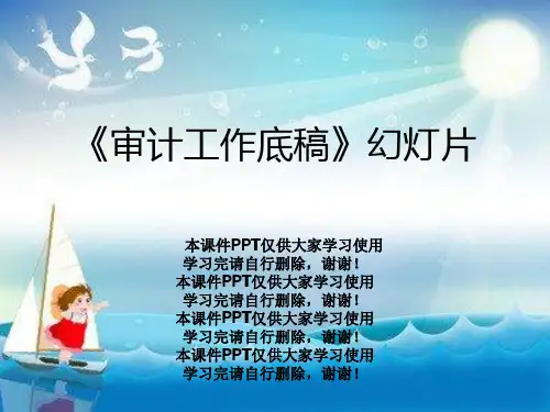 《审计工作底稿》幻灯片