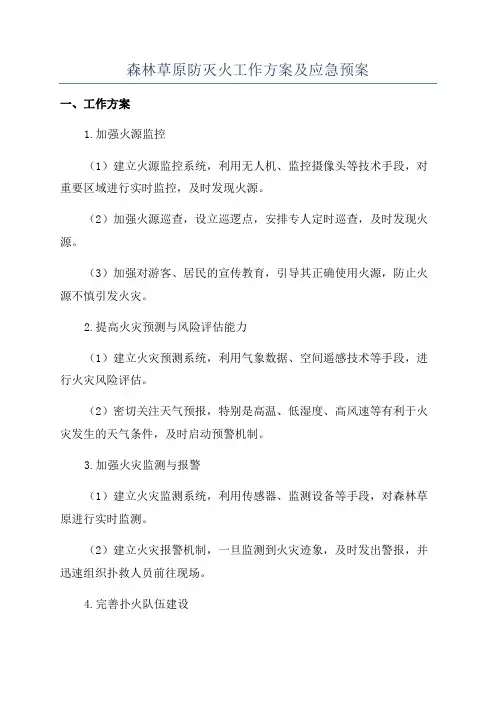 森林草原防灭火工作方案及应急预案