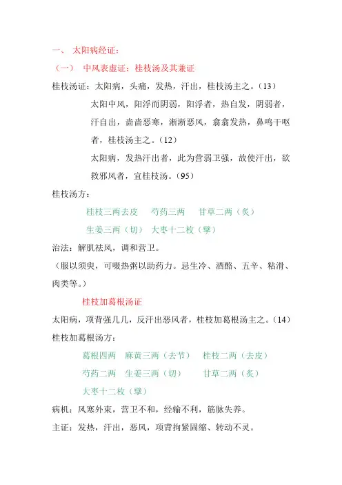 伤寒论之太阳病篇.