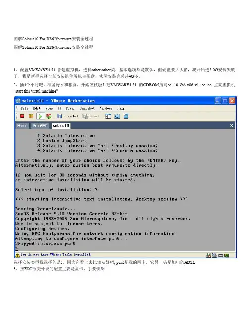 图解Solaris10+For+X86在vmware安装全过程