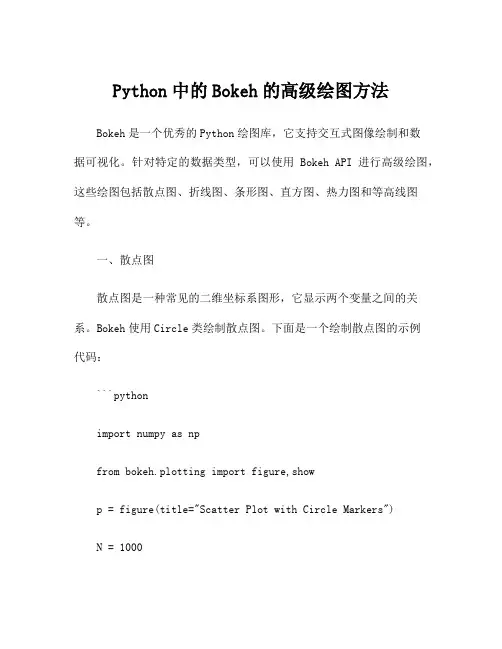 Python中的Bokeh的高级绘图方法