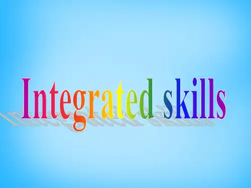 牛津译林版八年级英语下册Unit7InternationalCharitiesP4IntegratedSkills精品课件