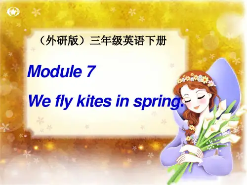 《We fly kites in spring》教材课件ppt