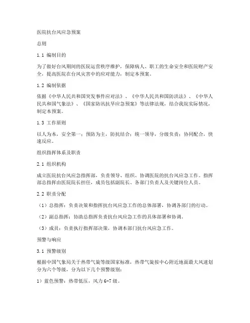 医院抗台风应急预案