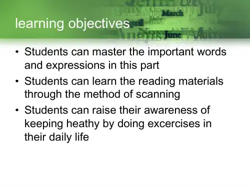人教高中英语必修2Unit2 Warming up and reading 课件
