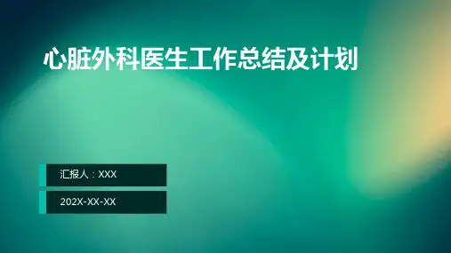 心脏外科医生工作总结及计划PPT