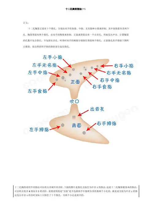 陶笛指法--12孔指法全按为1