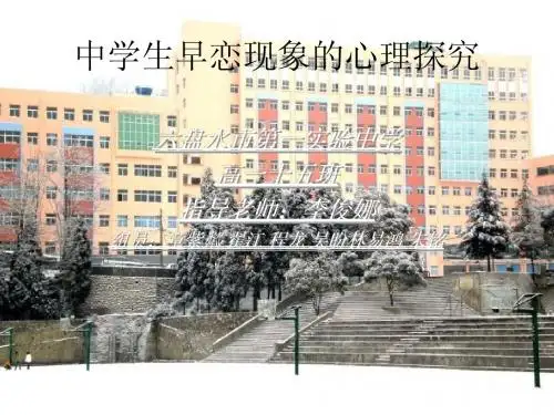 早恋现象研究的结题报告