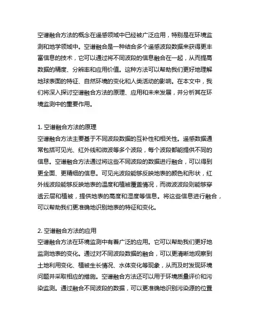 envi g-s空谱融合方法