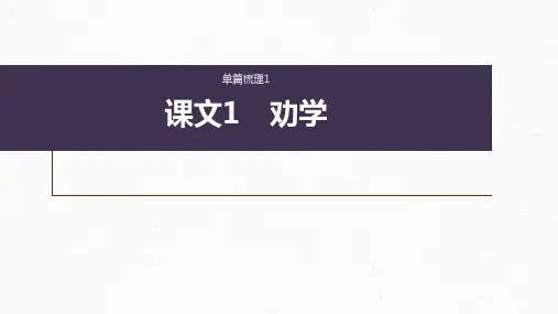 2025届高考语文复习：课内文言文复习《劝学》《师说》课件