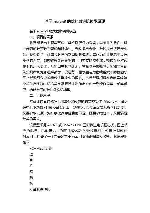 基于mach3的数控雕铣机模型原理