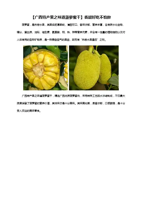 集食惠精选产品：【广西特产果之味道菠萝蜜干】香甜好吃不怕胖