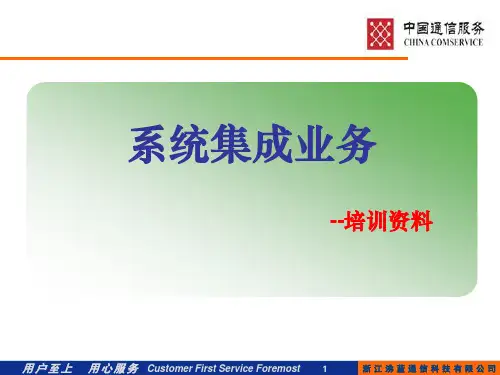 系统集成业务介绍PPT幻灯片课件