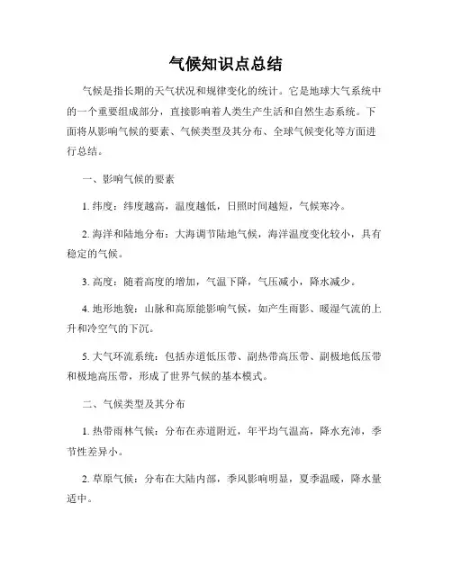气候知识点总结