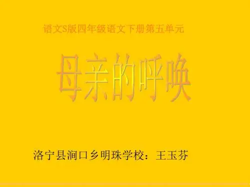 母亲的呼唤-课件 17页PPT文档