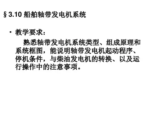 10十节船舶轴带发电机系统