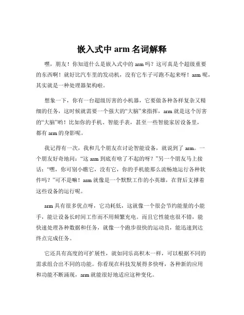 嵌入式中arm名词解释