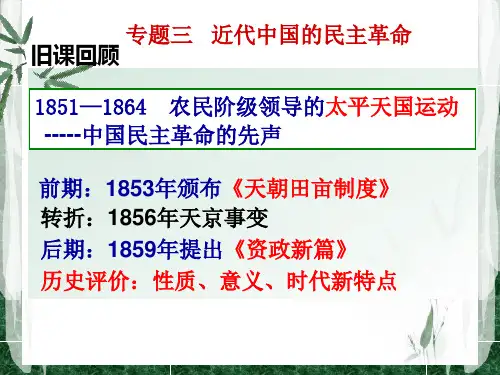 人民版高中历史必修一专题3二-辛亥革命(共42张PPT)