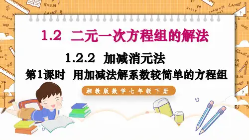 加减消元法(第课时)PPT课件