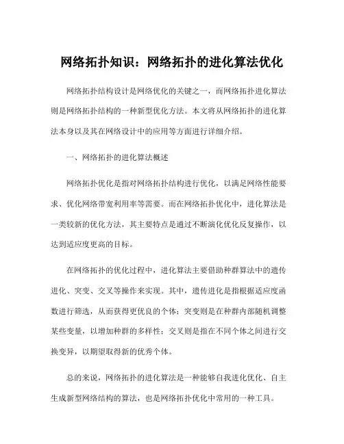 网络拓扑知识：网络拓扑的进化算法优化
