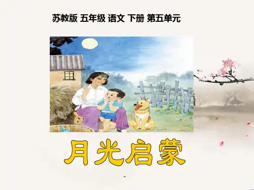 苏教版五年级下册语文《月光启蒙》课件PPT