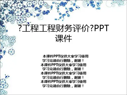 《工程项目财务评价》PPT课件