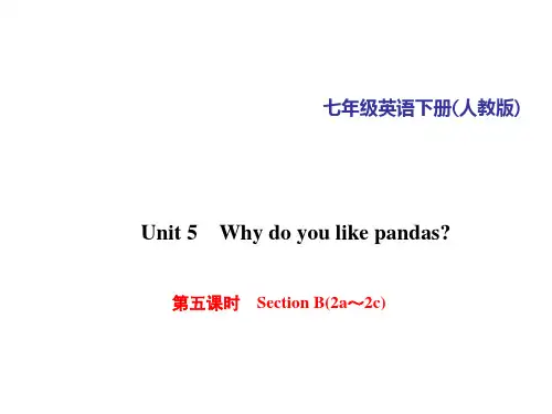 2020-2021年七年级下册人教版英语  Unit5 第五课时 Section B(2a～2c)