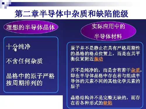 半导体中的杂质和缺陷