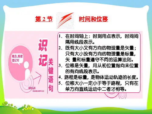 【最新】高中物理人教版必修一课件：第一章+第2节+时间和位移.ppt