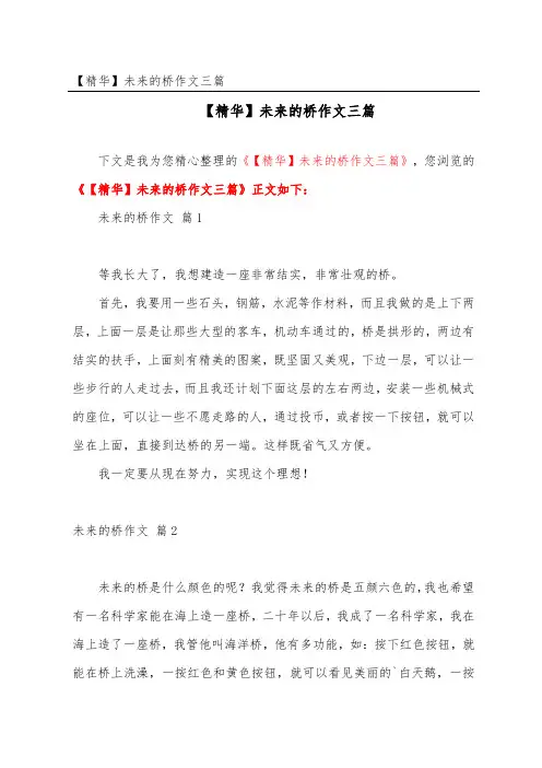 未来的桥作文三篇