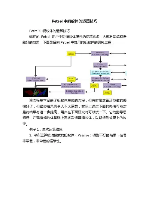 Petrel中蚂蚁体的运算技巧