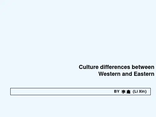 东西方文化差异(英文) PPT