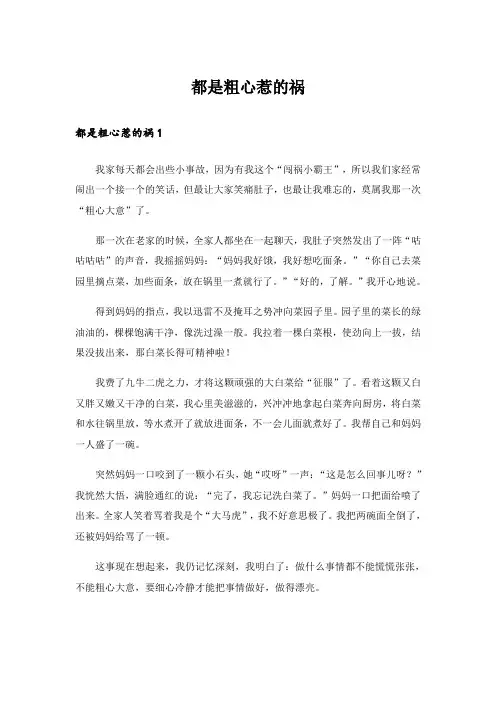 实用文_都是粗心惹的祸
