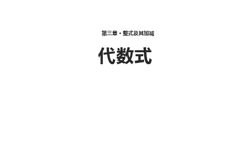 北师大版七年级上册3.2《代数式》【课件】(共23张PPT)
