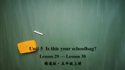 精通版五年级英语上册Lesson 29—Lesson 30课件PPT