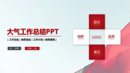红色大气工作总结计划PPT模板