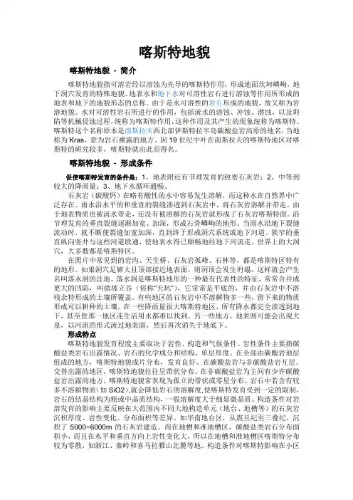 卡斯特地貌