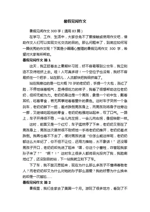 暑假见闻作文