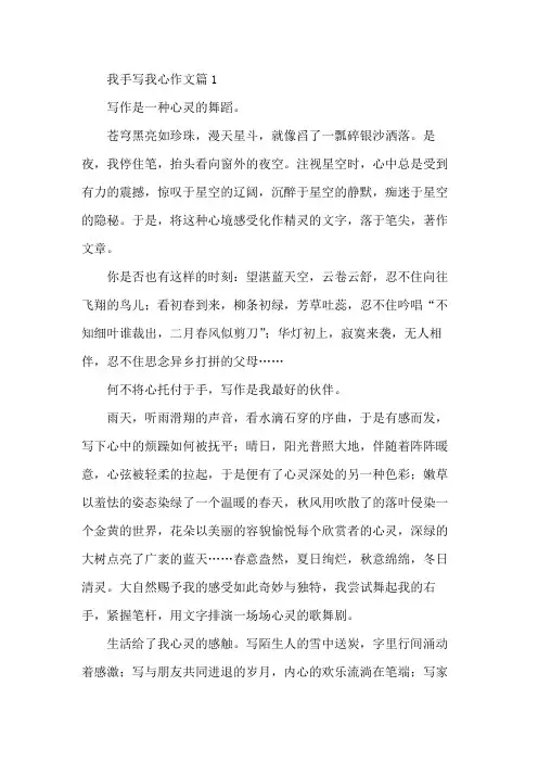 小学作文我手写我心