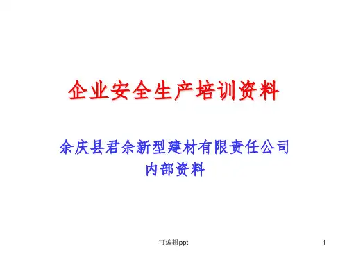 企业安全生产培训ppt课件
