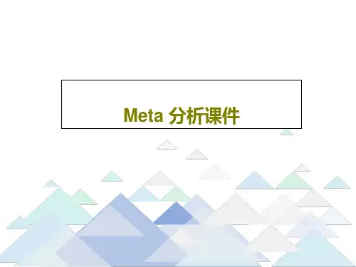 Meta 分析课件PPT32页